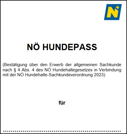 NÖ Hundepass - Sachkunde bei Gibpfote.at